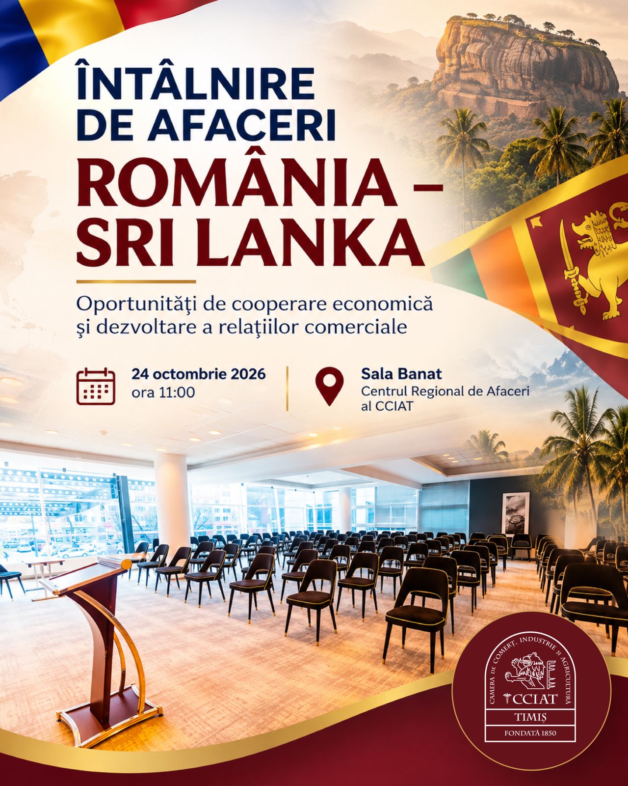 ÎNTÂLNIRE DE AFACERI ROMÂNIA – SRI LANKA — Timișoara